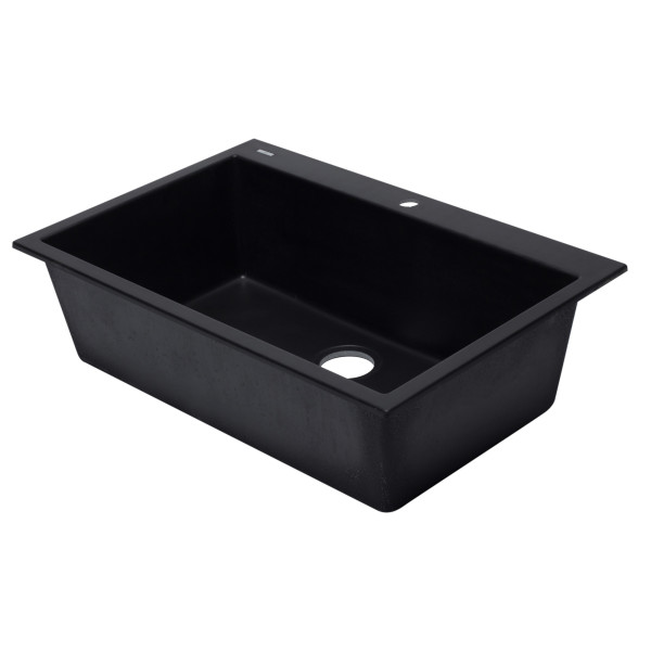 ALFI brand AB3322DI 33" Single Bowl Drop In Granite Composite Kitchen Sink
