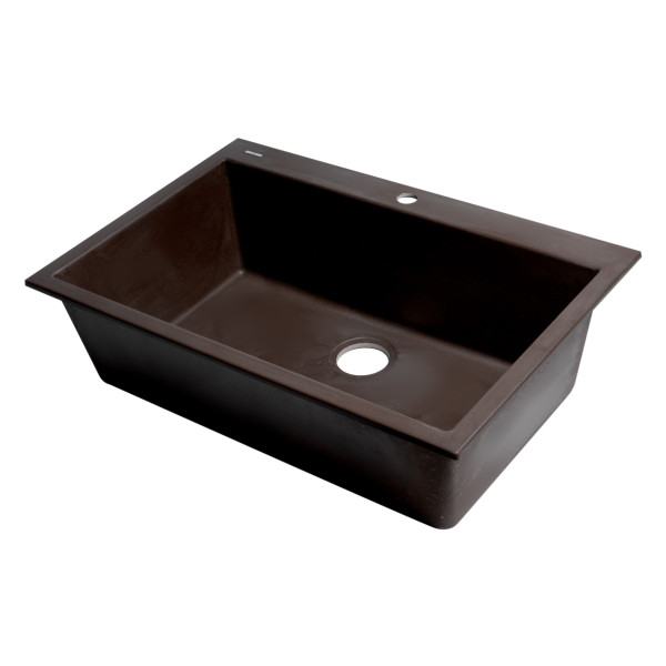 ALFI brand AB3322DI 33" Single Bowl Drop In Granite Composite Kitchen Sink