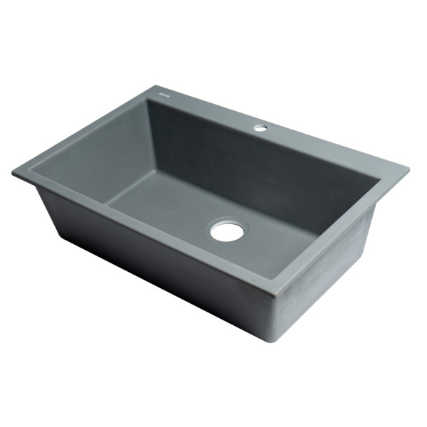 ALFI brand AB3322DI 33" Single Bowl Drop In Granite Composite Kitchen Sink