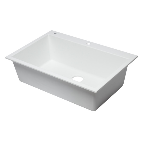 ALFI brand AB3322DI 33" Single Bowl Drop In Granite Composite Kitchen Sink