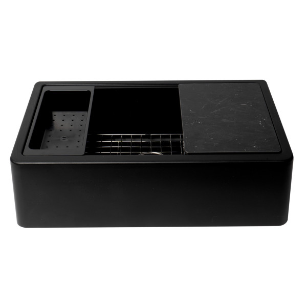 ALFI brand AB33FARM Granite Composite Single Bowl Farm Sink with Accessories