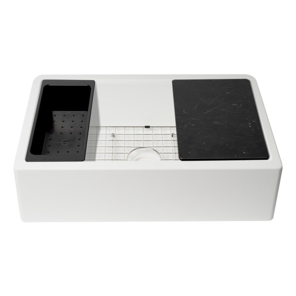 ALFI brand AB33FARM Granite Composite Single Bowl Farm Sink with Accessories