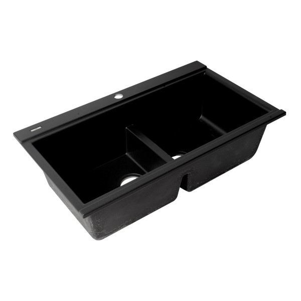 ALFI brand AB3418DBDI Granite Composite Workstation Step Sink with Accessories