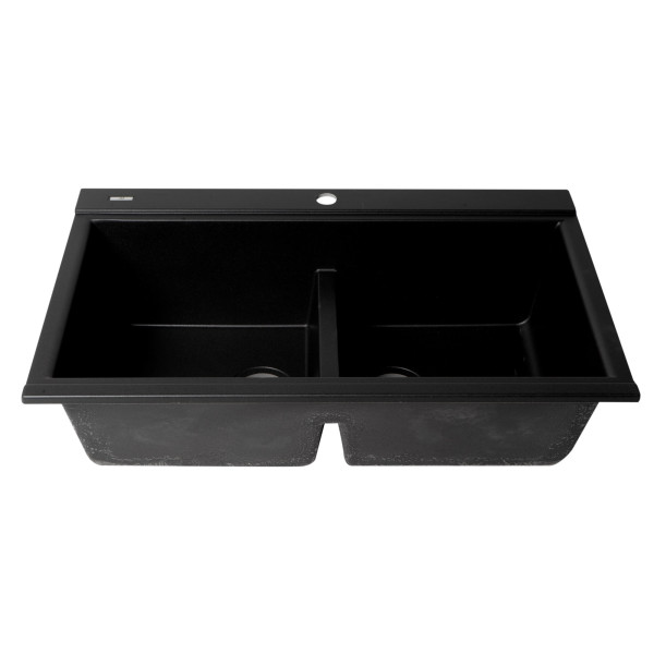 ALFI brand AB3418DBDI Granite Composite Workstation Step Sink with Accessories