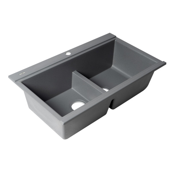 ALFI brand AB3418DBDI Granite Composite Workstation Step Sink with Accessories