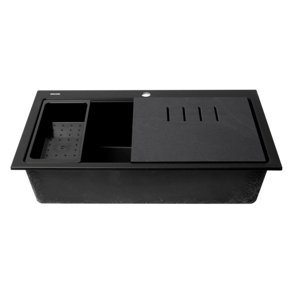 ALFI brand AB3418SBDI Granite Composite Workstation Step Rim Sink w/ Accessories