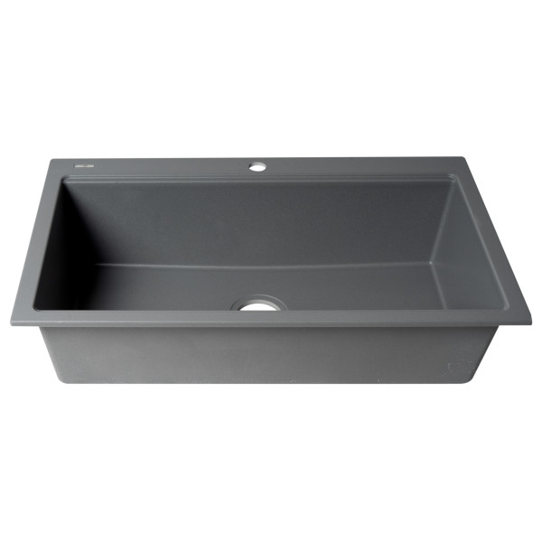 ALFI brand AB3418SBDI Granite Composite Workstation Step Rim Sink w/ Accessories