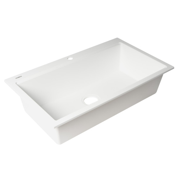 ALFI brand AB3418SBDI Granite Composite Workstation Step Rim Sink w/ Accessories