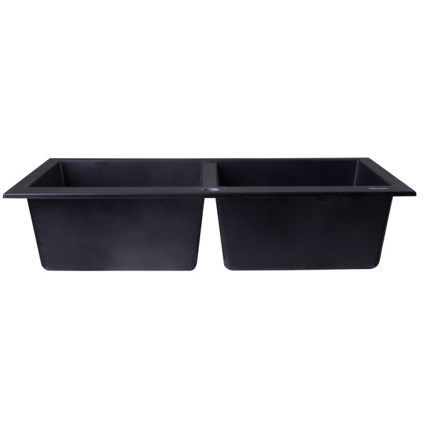 ALFI brand AB3420DI  34" Drop-In Double Bowl Granite Kitchen Sink