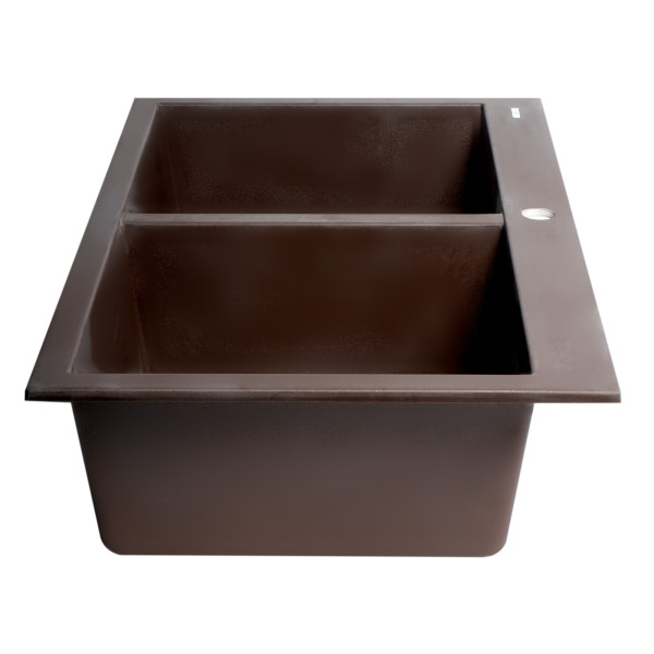 ALFI brand AB3420DI  34" Drop-In Double Bowl Granite Kitchen Sink