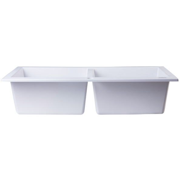ALFI brand AB3420DI  34" Drop-In Double Bowl Granite Kitchen Sink