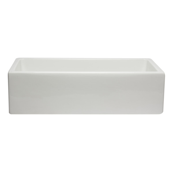 ALFI brand AB3618HS 36" Reversible Fluted/Smooth Single Bowl Fireclay Farm Sink