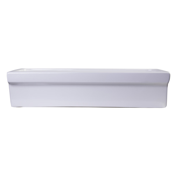 ALFI brand AB36TR 36" White Above Mount Fireclay Bath Trough Sink