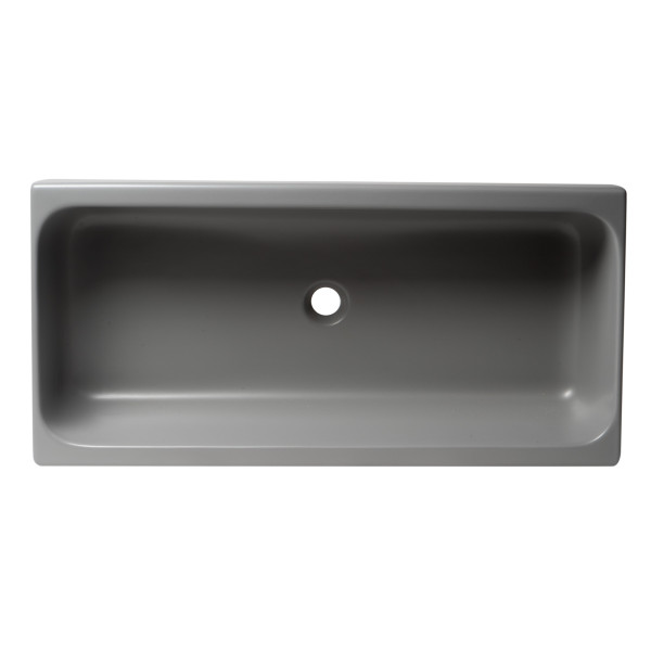 ALFI brand AB36TRGM 36" Grey Matte Above Mount Fireclay Bathroom Trough Sink