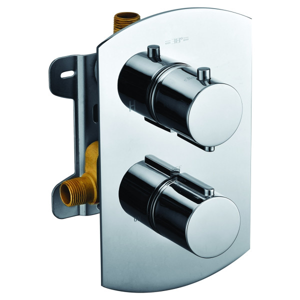 ALFI brand AB3809 Round Knob 1 Way Thermostatic Shower Mixer