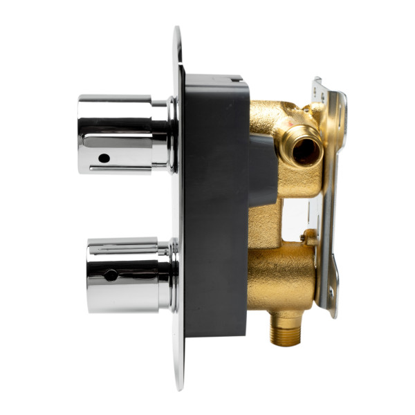 ALFI brand AB3809 Round Knob 1 Way Thermostatic Shower Mixer
