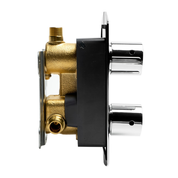 ALFI brand AB3809 Round Knob 1 Way Thermostatic Shower Mixer