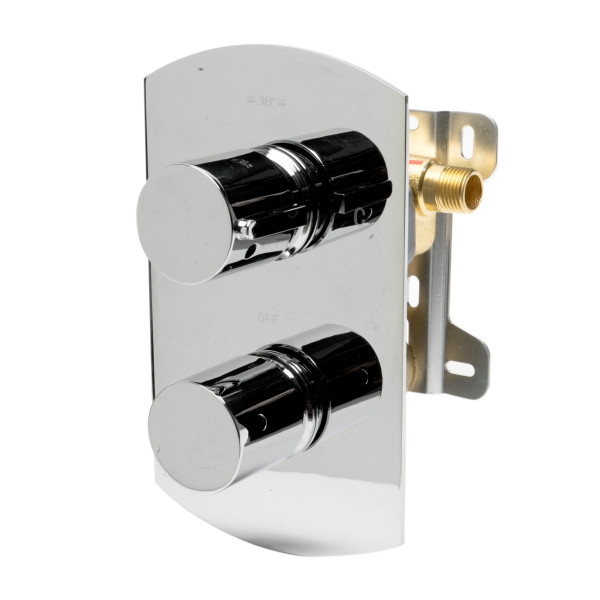 ALFI brand AB3809 Round Knob 1 Way Thermostatic Shower Mixer