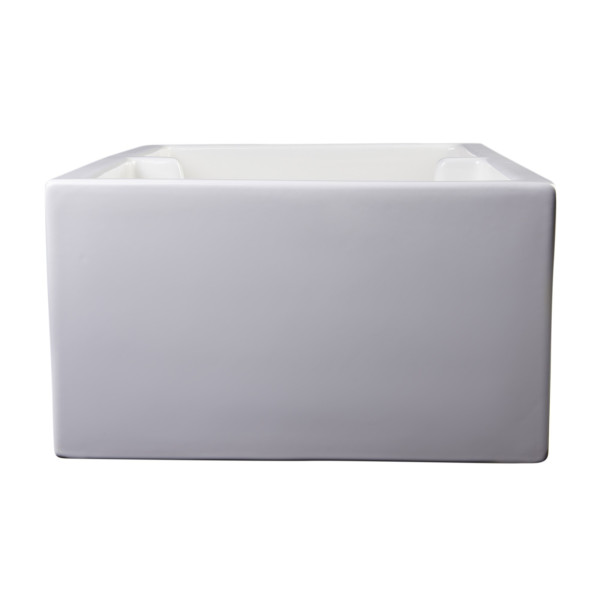 ALFI brand AB3918DB 39" Smooth Thick Wall Fireclay Double Bowl Farm Sink