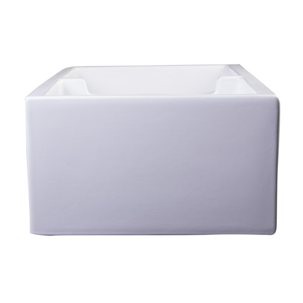 ALFI brand AB3918DB 39" Smooth Thick Wall Fireclay Double Bowl Farm Sink