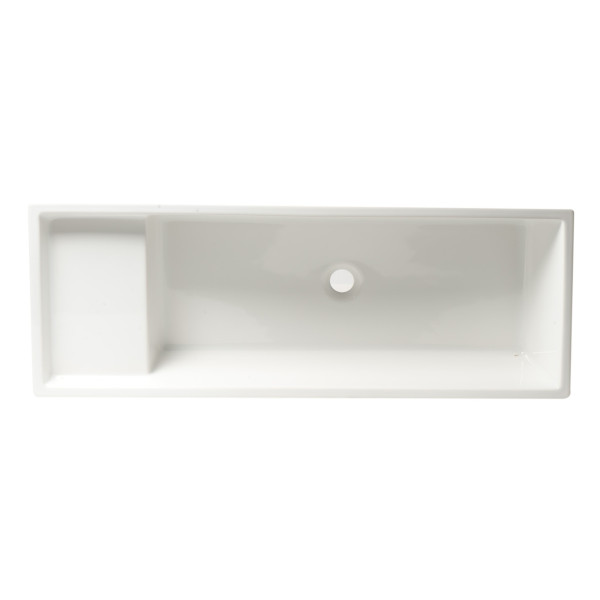 ALFI brand AB39TR 39" White Above Mount Fireclay Bathroom Trough Sink