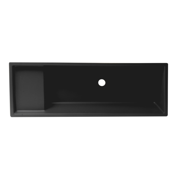 ALFI brand AB39TRBM 39" Black Matte Above Mount Fireclay Bathroom Trough Sink