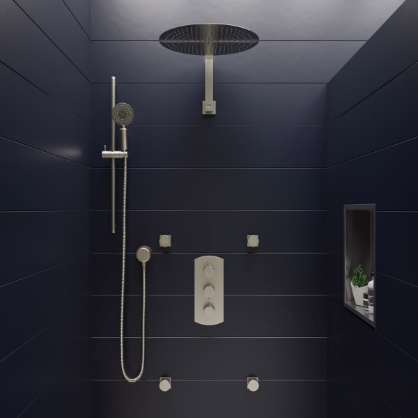 ALFI brand AB4001 3-Way Thermostatic Valve  Shower Mixer Round Knobs