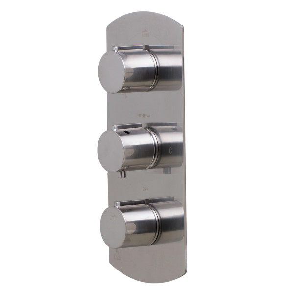 ALFI brand AB4001 3-Way Thermostatic Valve  Shower Mixer Round Knobs