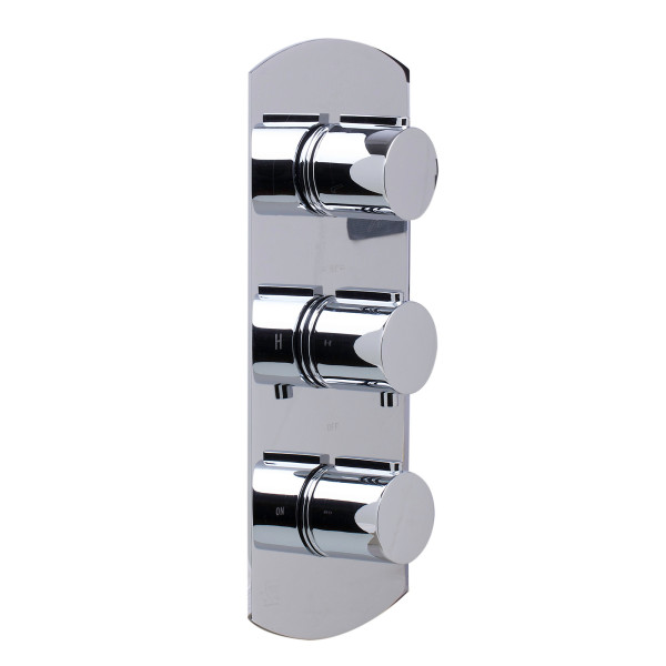 ALFI brand AB4001 3-Way Thermostatic Valve  Shower Mixer Round Knobs
