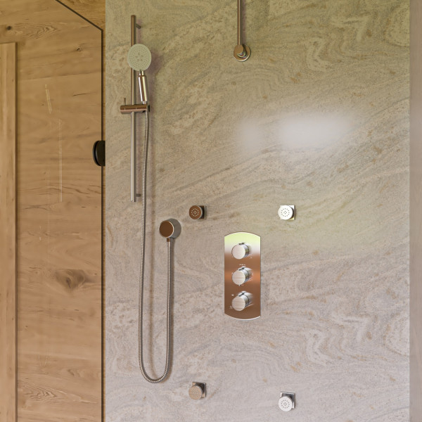 ALFI brand AB4101 Concealed 4-Way Thermostatic Valve Round Shower Mixer