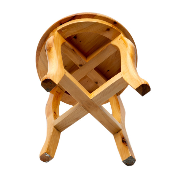 ALFI brand AB4406 11 Inch Cedar Wood Round Stool Multi-Purpose Accessory