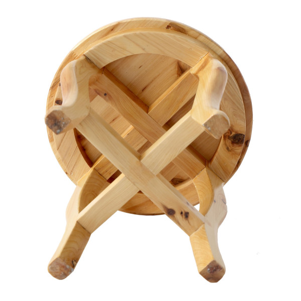ALFI brand AB4406 11 Inch Cedar Wood Round Stool Multi-Purpose Accessory