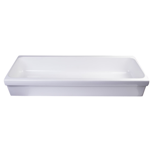 ALFI brand AB48TR 48" White Above Mount Fireclay Bath Trough Sink