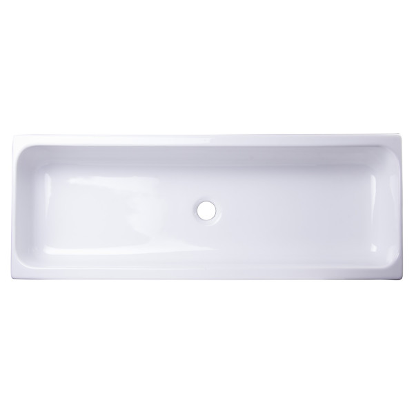 ALFI brand AB48TR 48" White Above Mount Fireclay Bath Trough Sink