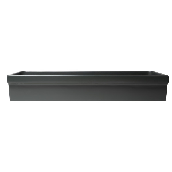 ALFI brand AB48TRBM 48" Black Matte Above Mount Fireclay Bathroom Trough Sink