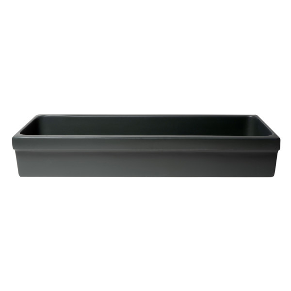 ALFI brand AB48TRBM 48" Black Matte Above Mount Fireclay Bathroom Trough Sink