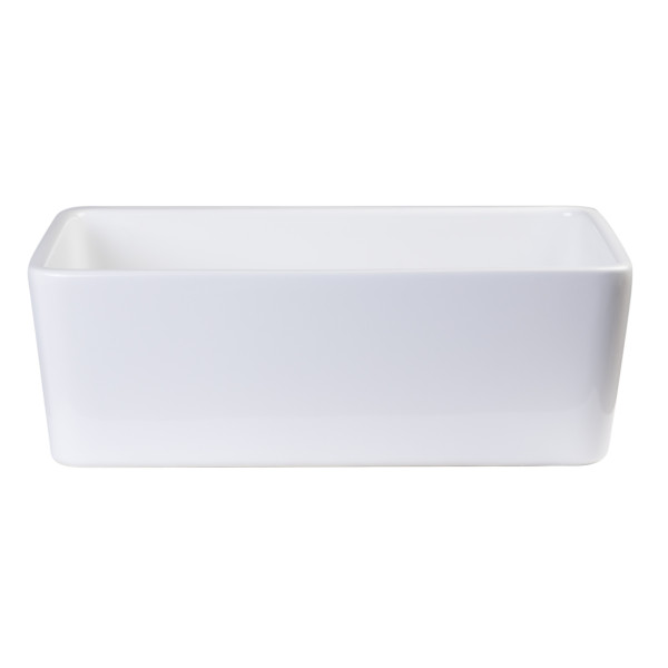 ALFI brand AB503-W Fireclay 23'' Single Farmhouse Kitchen Sink In White