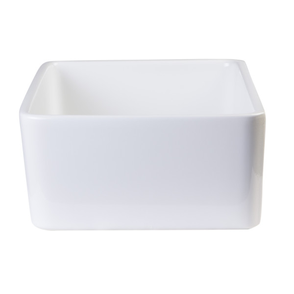 ALFI brand AB503-W Fireclay 23'' Single Farmhouse Kitchen Sink In White