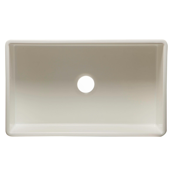 ALFI brand AB533 33 Inch Smooth Single Bowl Fireclay Farm Sink