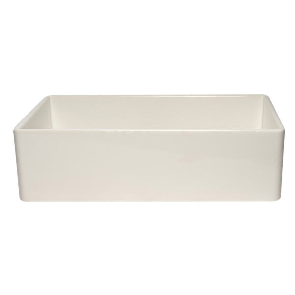 ALFI brand AB536-W White 36" Smooth Apron Single Bowl Fireclay Farm Sink