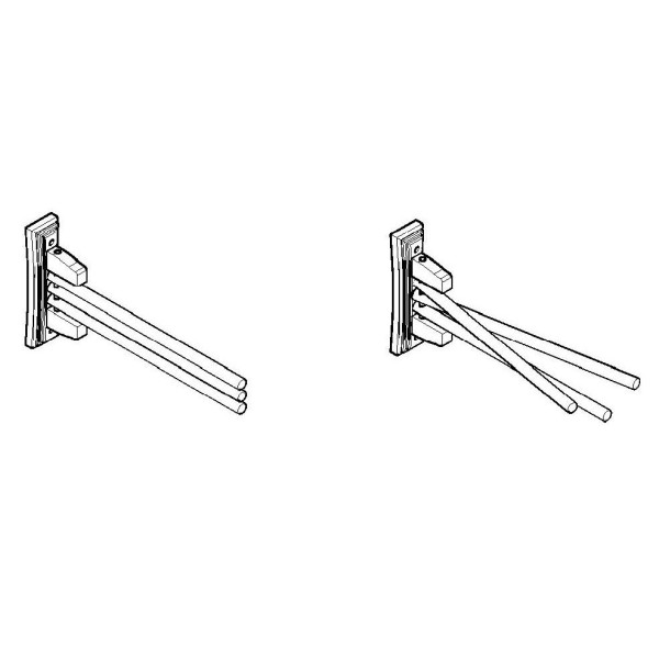 ALFI brand AB5506 16 Inch Triple Rack Wooden Towel Bar 