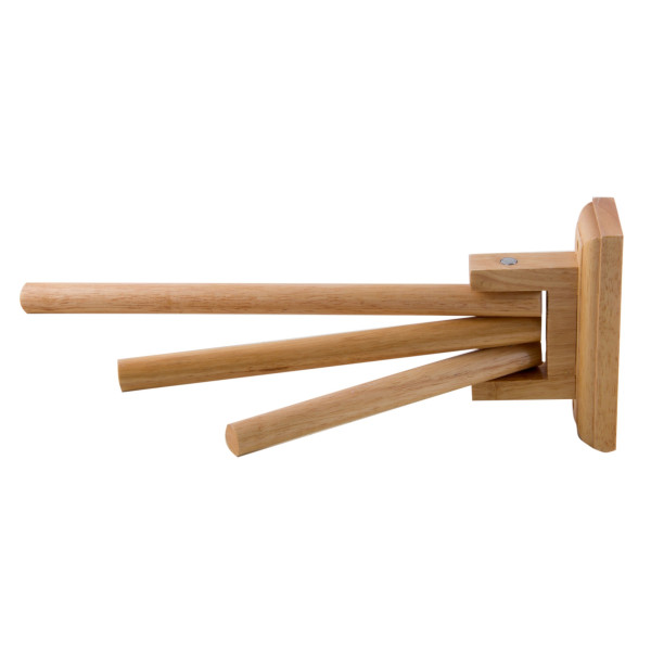 ALFI brand AB5506 16 Inch Triple Rack Wooden Towel Bar 