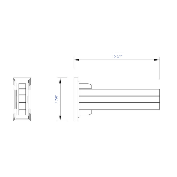 ALFI brand AB5506 16 Inch Triple Rack Wooden Towel Bar 