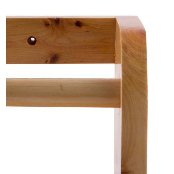 ALFI brand AB5508 18" Wall Mounted Wooden Shelf & Hooks 