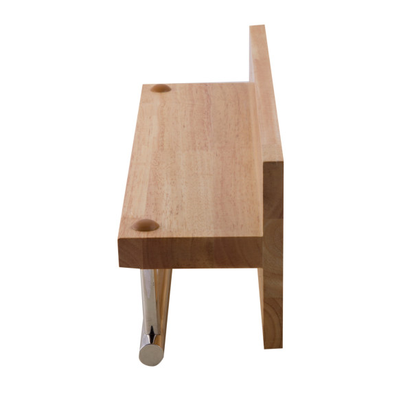 ALFI brand AB5511 16 Inch Wooden Shelf With Chrome Towel Bar
