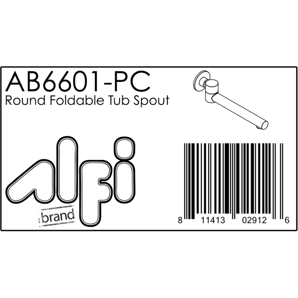 ALFI brand AB6601 Solid Brass Round Foldable Bathtub Spout