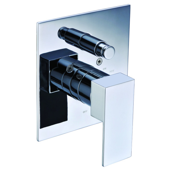 ALFI brand AB6801 Modern Square Pressure Balanced Shower Mixer w/ Diverter