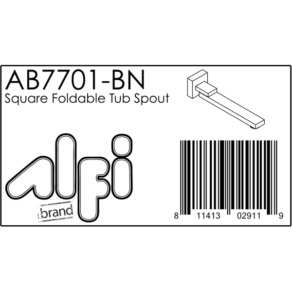 ALFI brand AB7701 Solid Brass Square Foldable Tub Spout