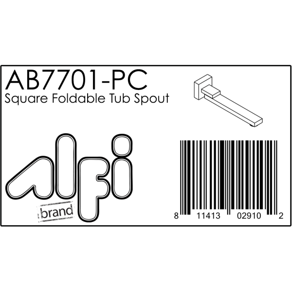 ALFI brand AB7701 Solid Brass Square Foldable Tub Spout