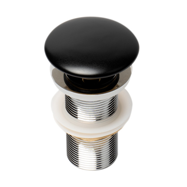 ALFI brand AB8055 Ceramic Mushroom Top Pop Up Drain for Sinks without Overflow